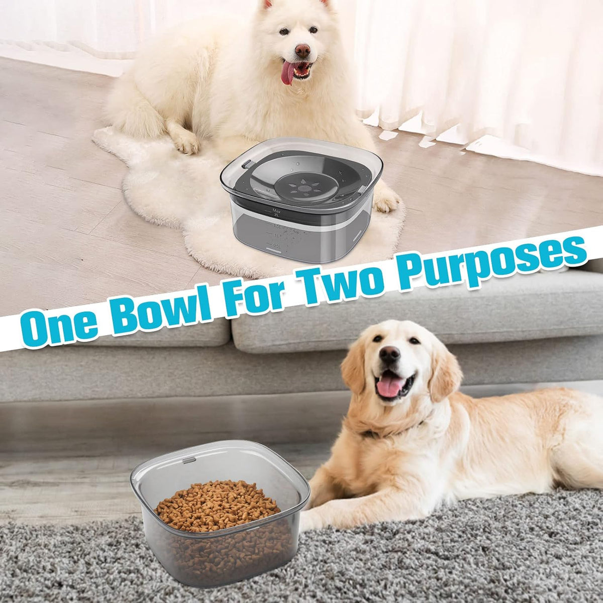 anti spill slow water feeder bowl