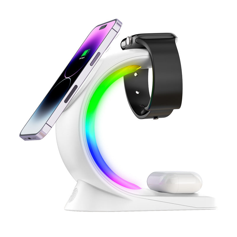 4 in 1 Magnetic Wireless Charging Station with RGB Light