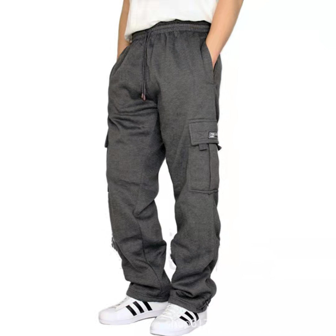 Mens Stretch Joggers Elastic Waist Drawstring Trousers