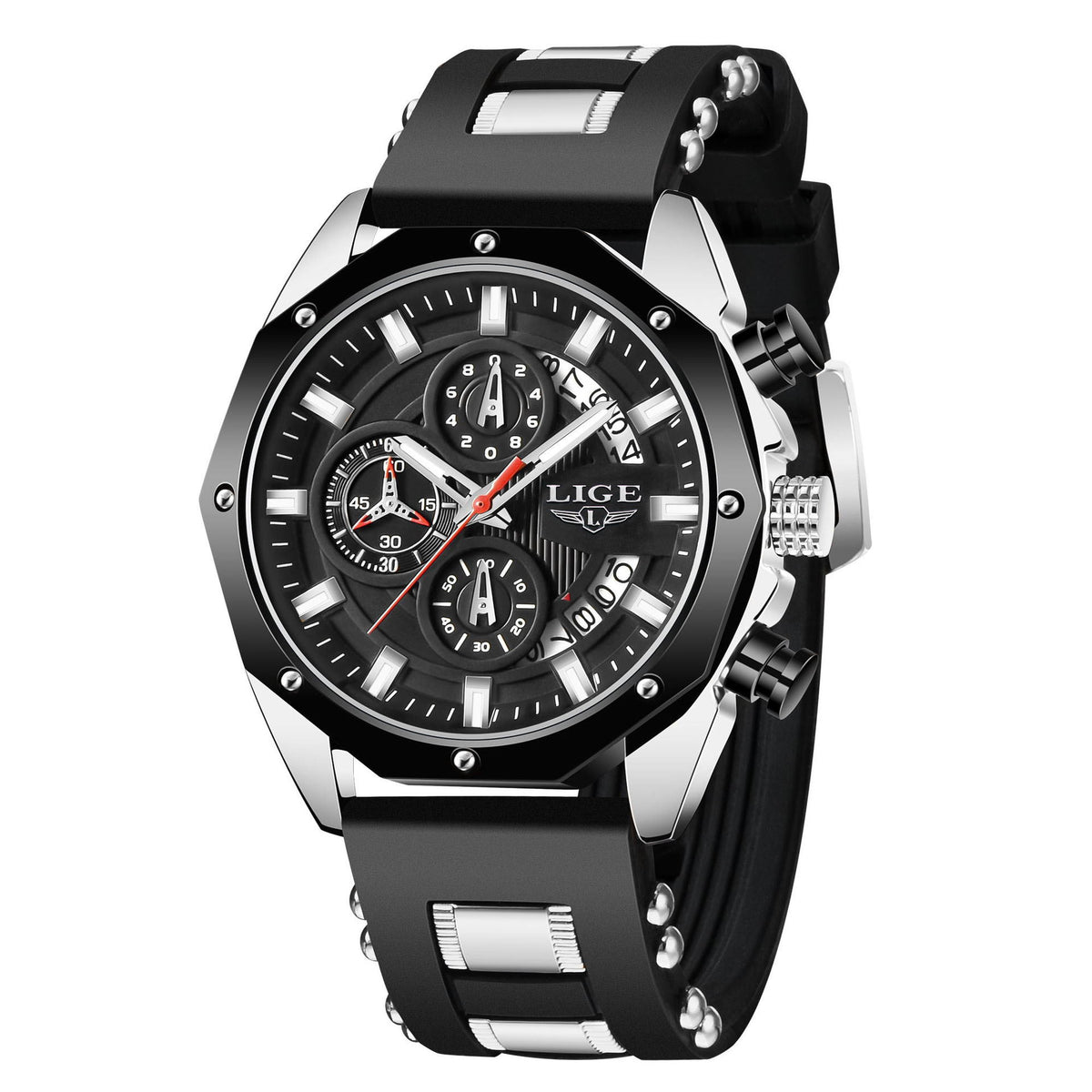 Mens Sport Watch with Chronograph Inspired Dial