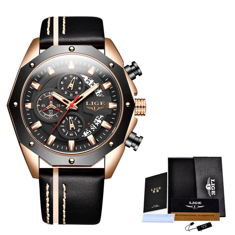 Mens Sport Watch with Chronograph Inspired Dial