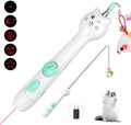 Rechargeable Cat Laser Pointer and Feather Wand Toy