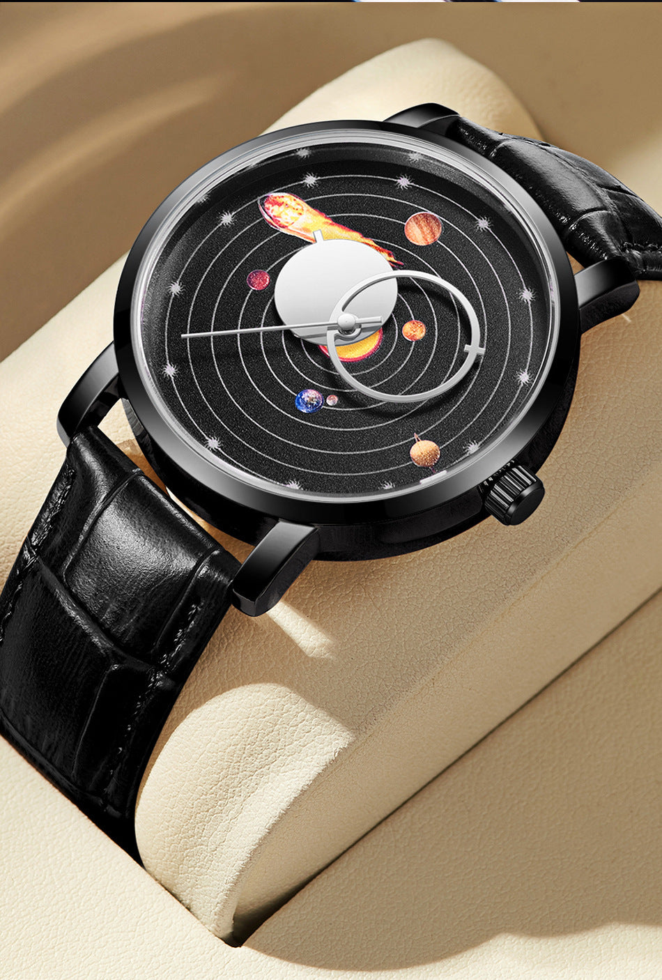 Classic Casual Watch with Genuine Leather Strap